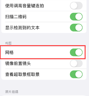 罗江苹果手机维修网点分享iPhone如何开启九宫格构图功能 