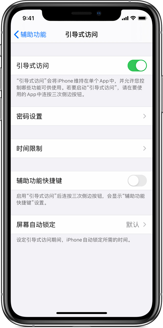 罗江苹果手机维修分享如何在 iPhone 上退出引导式访问 